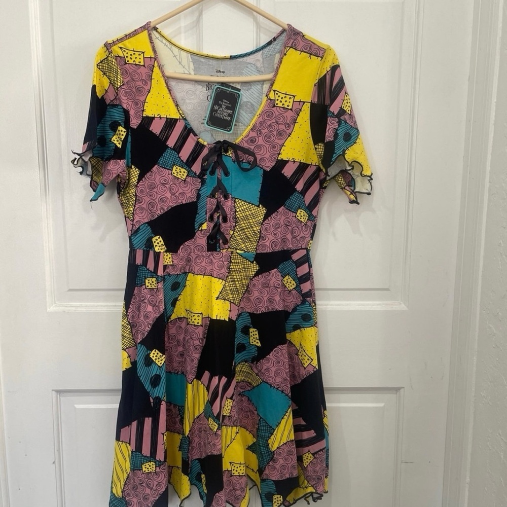 Disney Patchwork Mini Dress - Yellow, Pink, Blue